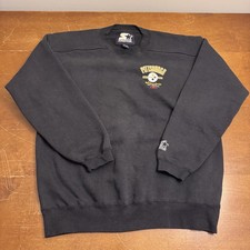 VINTAGE Pittsburgh Steelers Sweatshirt Mens Large Black NFL Football Starter 90s