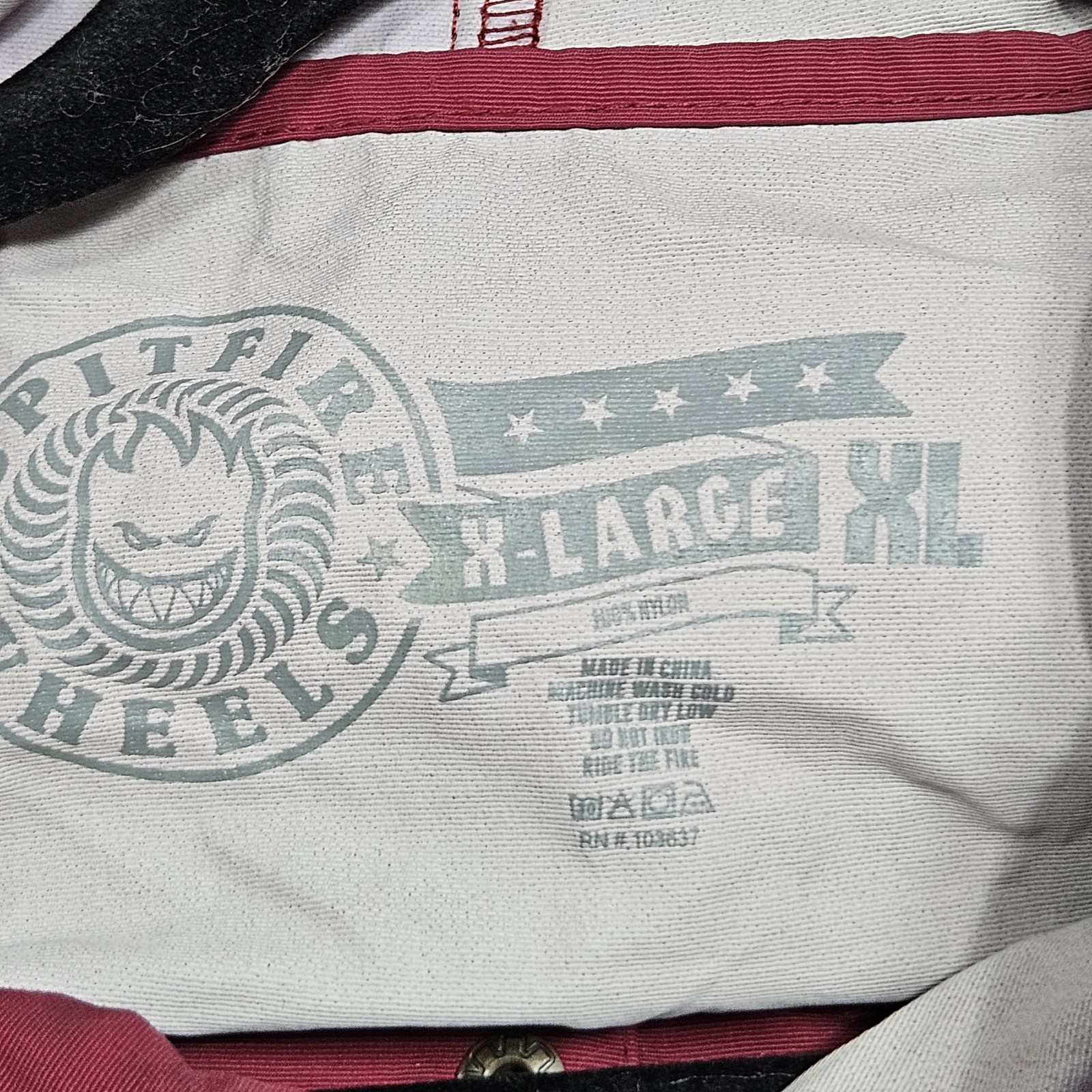 Spitfire Skateboarding Maroon Outer Shell Jacket … - image 4