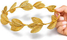 Gold Roman Laurel Wreath Headband - Emperor Crown Greek God Goddess Circlet