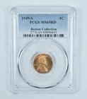 1949-S Lincoln Wheat Cent Boston Collection MS65 RD PCGS Blue Label