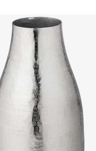 Next Silver Hammered Effect Metal Vase Display Ornament Statement Home Decor £99 - Picture 5 of 5