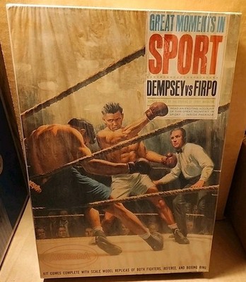 1965 FACTORY SEALED Dempsey Vs Firpo Aurora Model Kit Great Moments In Sport