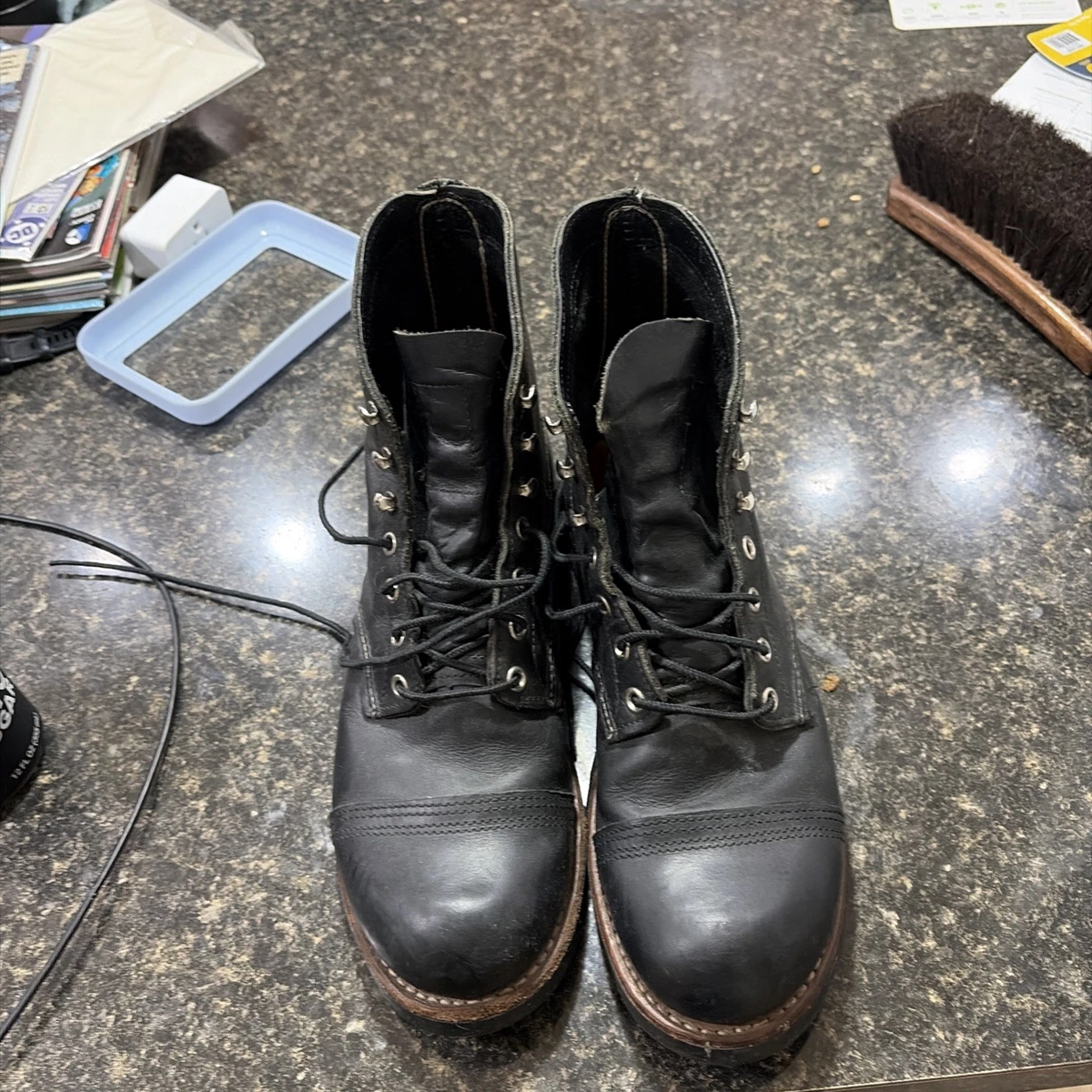 Red Wing Iron Ranger Leather Upper Black Boots for Men for sale | eBay