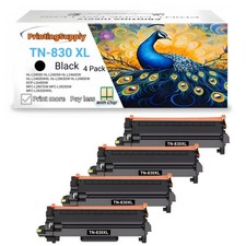 4PK TN830XL Toner Compatible for Brother TN-830 XL HL-L2400 MFC-L2807 DCP-L2640
