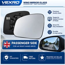 Fits SEAT Arona 2018-2025 Heated Wing Mirror Glass Left Passenger Side