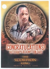 2002 Inkworks Scorpion King Redeemed/Marked #AR1 Auto Queen Isis Redemption Card