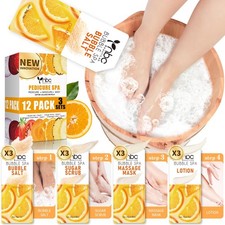 Foot Pedicure Spa Set,Foot Soak Spa Home Pedicure Kit with Bath Salt, Moistur...