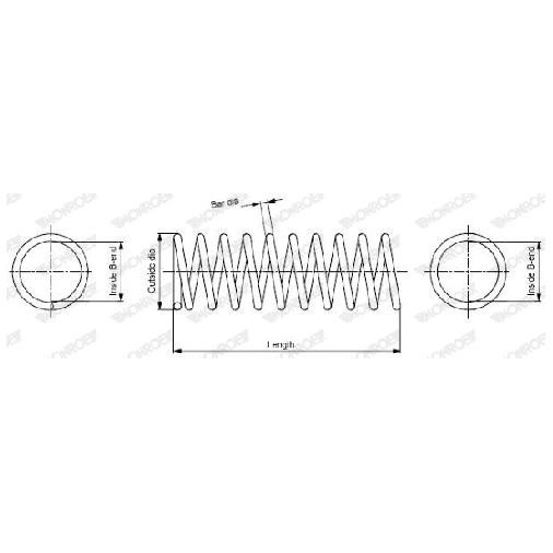 2X Fahrwerksfeder Hinten FüR Ford Focus DM2 1.6 1.8 2.0 03 Bis 07 Monroe G6DD-image