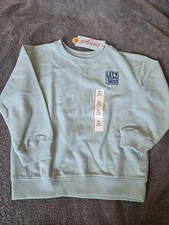 Cat  Jack Light Teal 4T Boys Pullover Fleece Sweatshirt Graphic Print Crew Neck