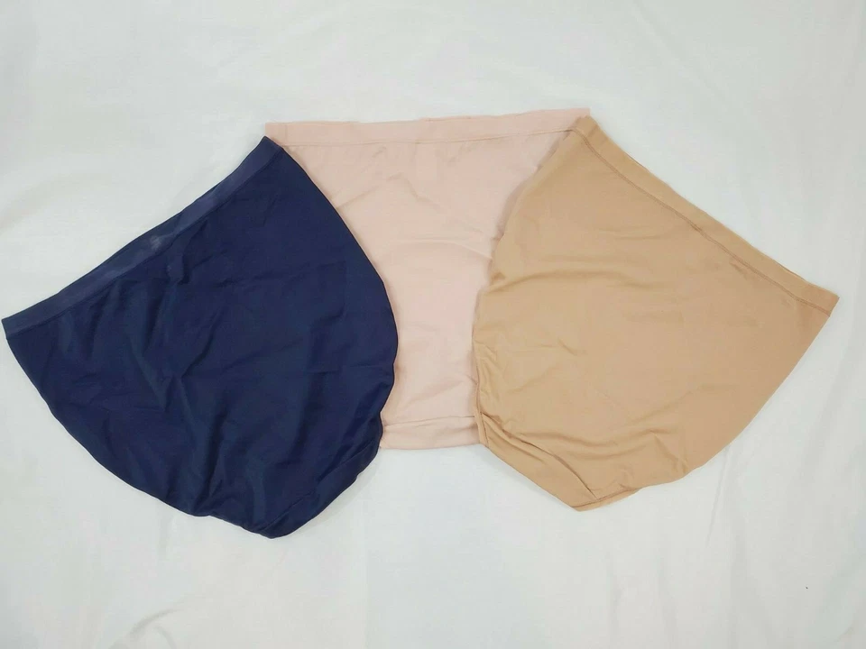 Breezies Women's Ash Rose Sleek Lines Tummy Smoothing Hi-Cut Panty Set of 3  M - Image 2 of 4