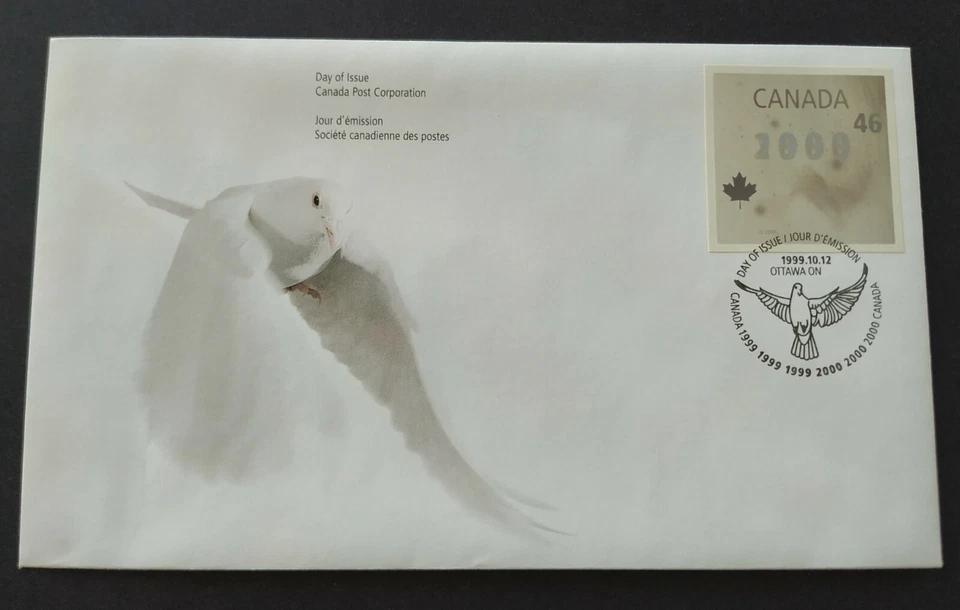 Canada 1999 / 2000 Millennium Series Hologram Stamp Dove of Peace FDC (Set of 3) - Image 3 of 4