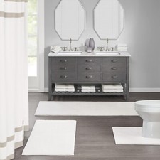 Madison Park Marshmallow Bath Rug Ivory 20X24