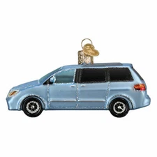 Old World Christmas SOCCER MOM MINIVAN (46098) Glass Ornament w/OWC Box