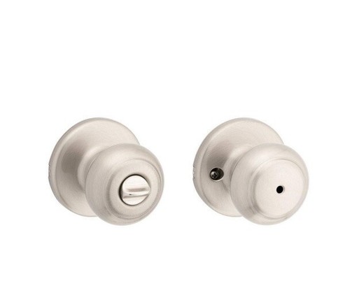 Kwikset Pomello per porta privacy in nichel satinato con serratura Cove - Foto 4 di 5