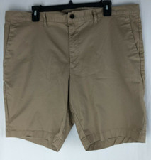 Michael Kors Mens Tan Beige Flat Front Chino Shorts Size 38x9