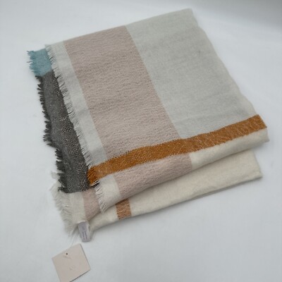 Blanket Scarf Shawl LC Lauren Conrad Knit Woven Wrap Wide Rust