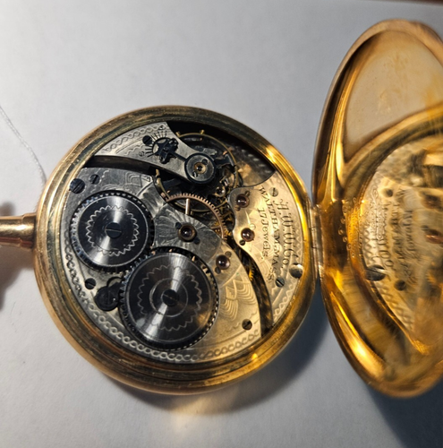 Waltham Pocket Watch 13428138 .585 fine 12s gr225 mod 1894 17 J 14K gold case - Imagen 3 de 4