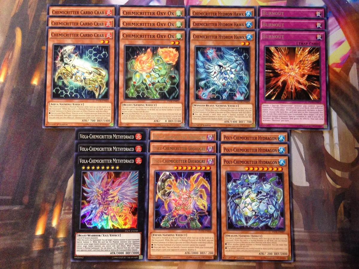 Yugioh 21 Card Set Chemicritter Gemini Deck Core Burnout Carbo Crab Complete | eBay Yugioh 21 Card Set Chemicritter Gemini Deck Core Burnout Carbo Crab Complete | eBay