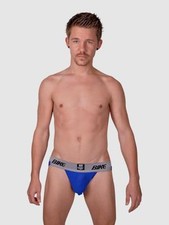 BIKE Jockstrap Jock Performance Cotton 2"-Bund blau/grau Gr. S/M/L/XL a. gay