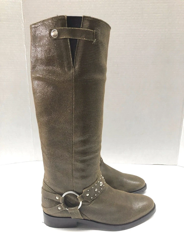 Botas de Motociclista Bronx Mujer Talla 37/7 Marrón Cuero Hebillas Cuero Envejecido Foto 2 de 4