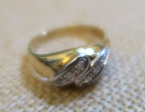 585 ECHT GOLD *** Diamant Brillant Ring Gr. 56 (18), bicolor - Bild 2 von 12