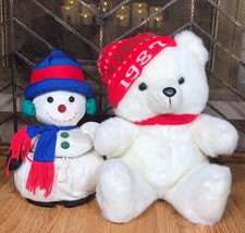 1987 Puffalump style Snowman stash spot and Fur Bear With 1987 Toboggan
