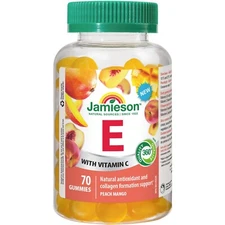 Jamieson Vitamin E Gummies with Vitamin C Delicious Immune System 70 pcs NEW