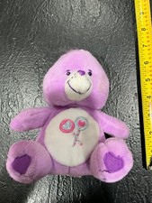 Care Bears Share Bear Purple 7  Plush Stuffed Animal 2003 Vintage