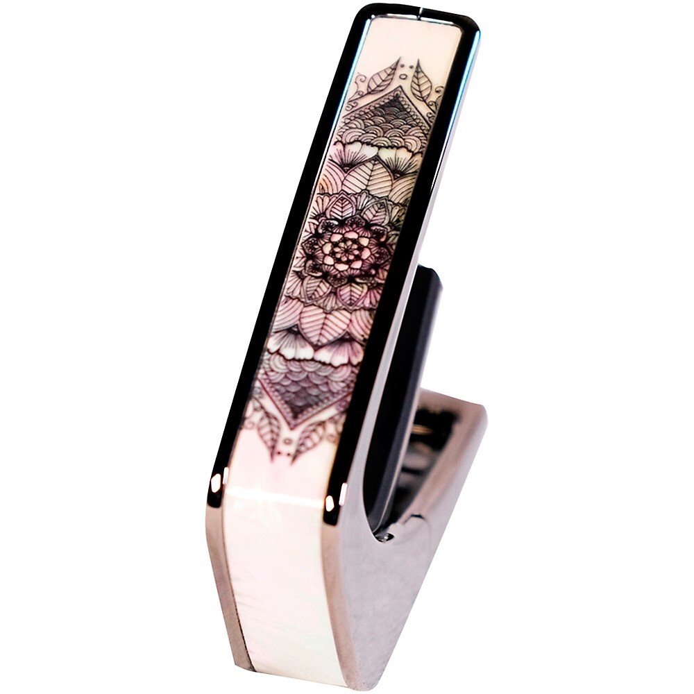 Thalia Deluxe Series Черная хромированная гитара Capo Pearl Mandala