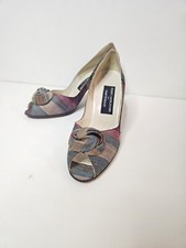 Vintage 1980s Colorful Stuart Weitzman For Martinique Pumps Size 8 Made In Spain