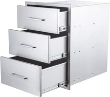 9 Size Outdoor Kitchen Drawers Stainless Steel BBQ Drawer Enclosed Built-in Draw