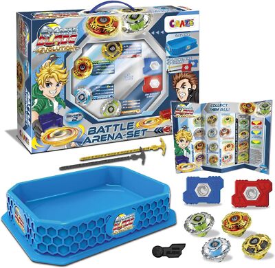 CRAZE BLADE XXL Battle Set 4er Blade Kreisel Metall Kampfkreisel inkl. Zubehör