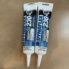 2 ~ DAP Dynaflex 230 Clear Siliconized Acrylic Sealant 5.5 oz Windows & Doors