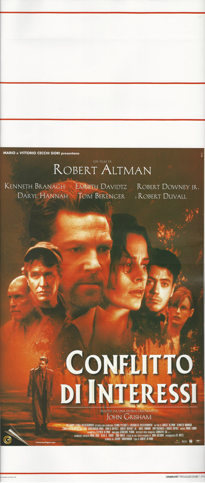 Locandina originale film Conflitto d'interessi (1998) - Regia di Robert Altman
