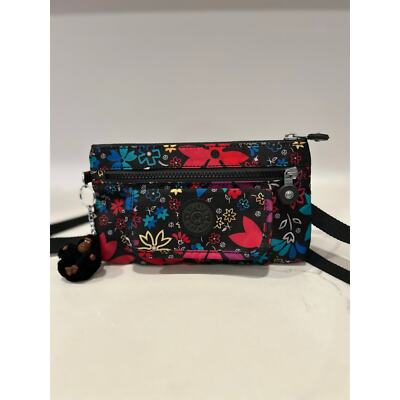 Kipling Alvar Small Crossbody Bag Bright Floral Black 