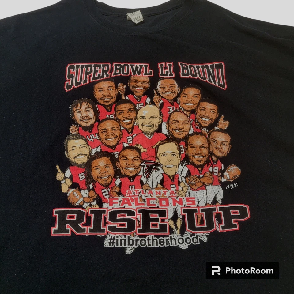 Camiseta Retro 2016 Atlanta Falcons Matt Ryan Julio Jones Superbowl LI RARA 3xltg Foto 2 de 4