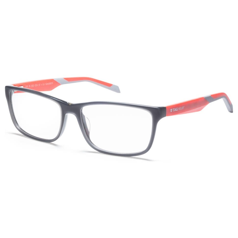 TAG Heuer B-Urban Grey /Red TH0553 004 Glasses Frame 57mm