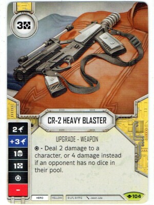 Star Wars Destiny Way of the Force Card + Die Rare - CR-2 Heavy Blaster #104