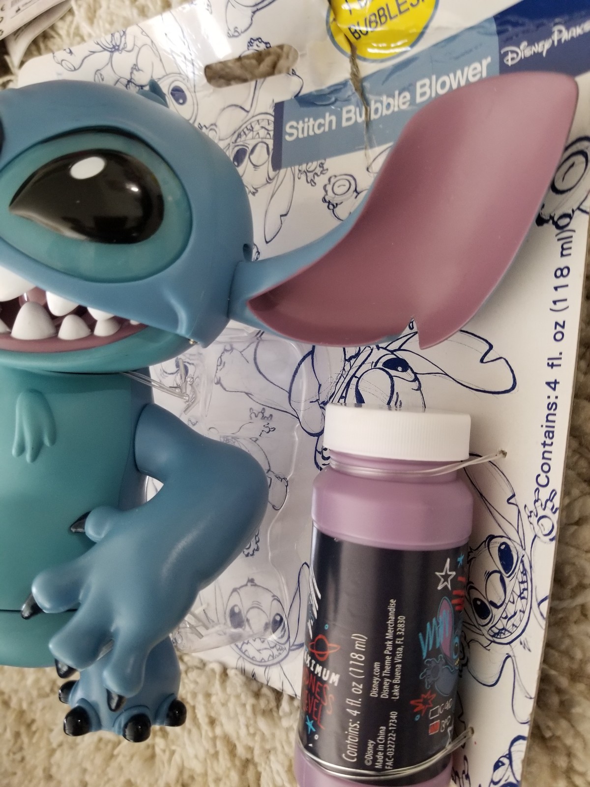 Disney Parks Disneyland LILO AND STITCH Bubble Blower With Bubbles Wand