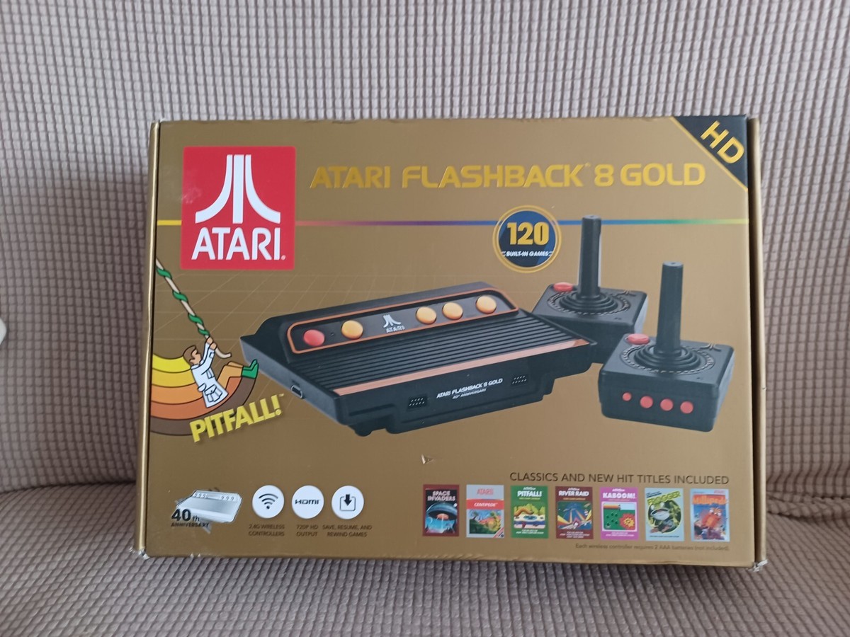 ATARI FLASHBACK8 GOLD HD CONSOLE 40TH ANNIVERSARY EDITION WITH 120 BUILTIN  GAMES