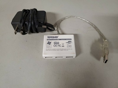 Rock Band Usb 2 0 4 Port Hub Adapter With Power Supply Wii Ps2 Ps3 Works Ebay