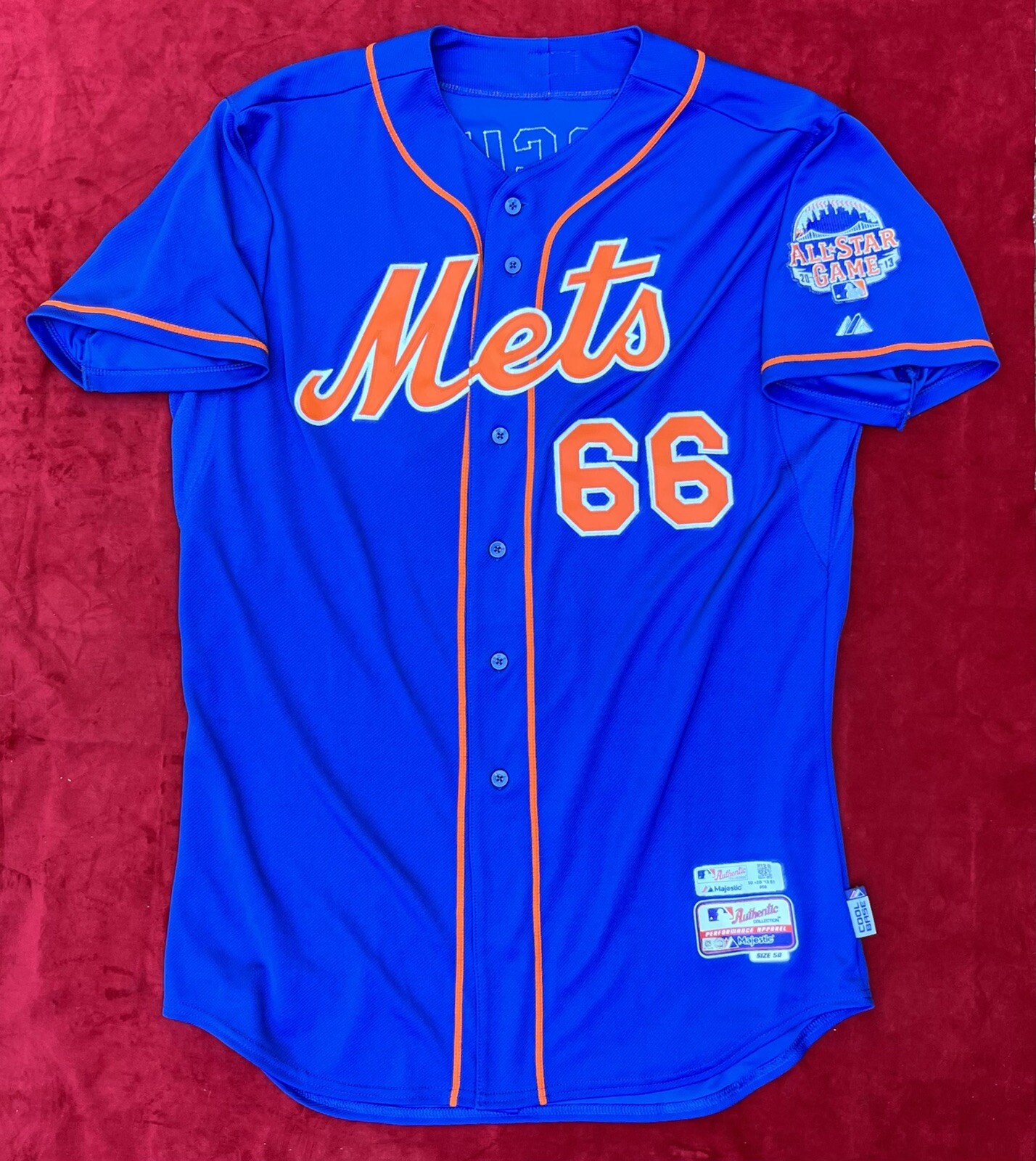 2013 New York Mets Josh Edgin Game Worn Baseball Jersey MLB Authentic