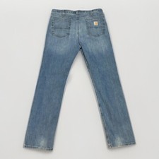 Carhartt Light Blue Jeans 36x32 Made In Mexico Relaxed Fit Denim