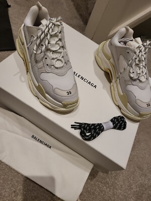 Balenciaga Triple S Trainers White Womens 39 Uk 6 | eBay