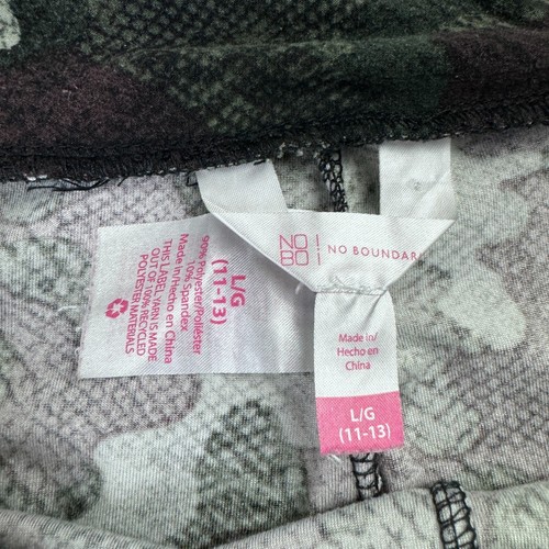 No Boundaries Leggings Girls Large 11-13 Camo Green Stretch Activewear Athletic - Picture 4 of 10