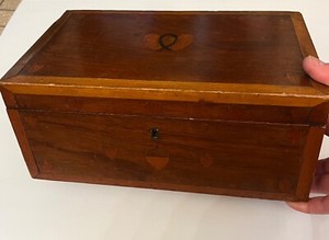 Sailor Sweetheart Miniature Inlaid Box - Civil War - 1866 date!