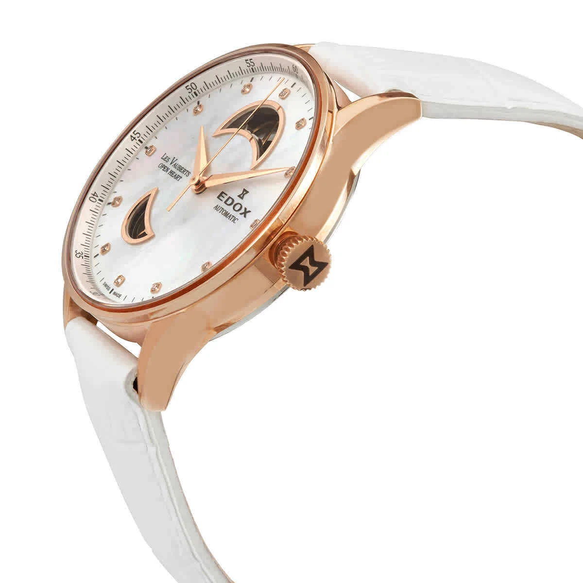 Edox les vauberts hotsell open heart automatic