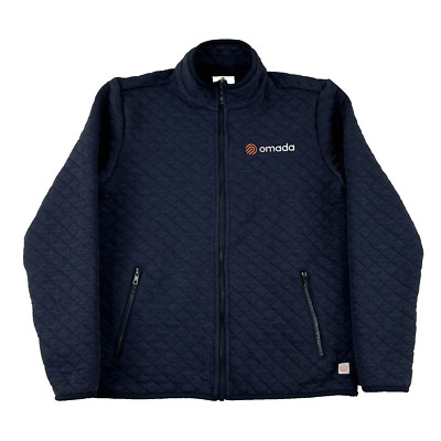 Marine Layer Corbet Quilted Full Zip Jacket Womens Medium Blue Designer Outdoors