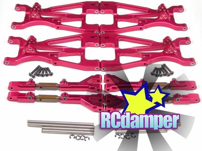 CrazyRacer Aluminium Oberlenker Für HPI Savage 1/8 – 1 Paar Orange, Vorne/hinten, Für Savage 21, 25, SS, Flux