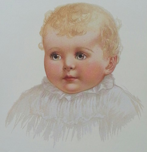 Baby with Curls Art Print by Ida Waugh 1994 8 x 10" - Picture 2 of 2